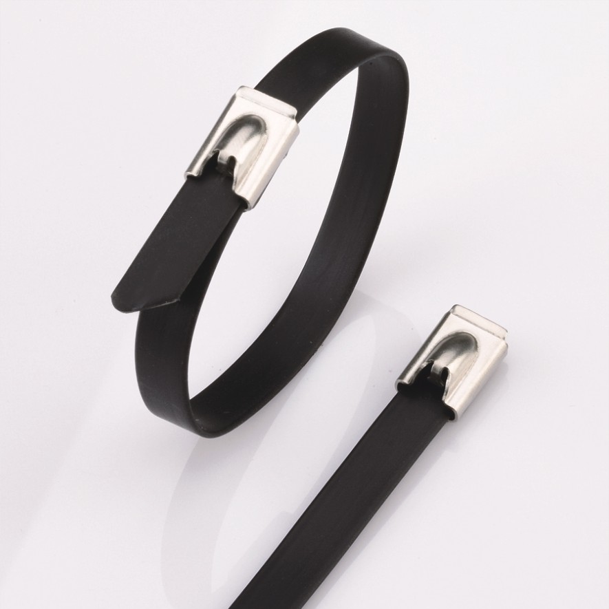 Ruostumattomasta teräksestä valmistetut nippusiteet - Ball-Lock PVC-päällysteiset nippusiteet